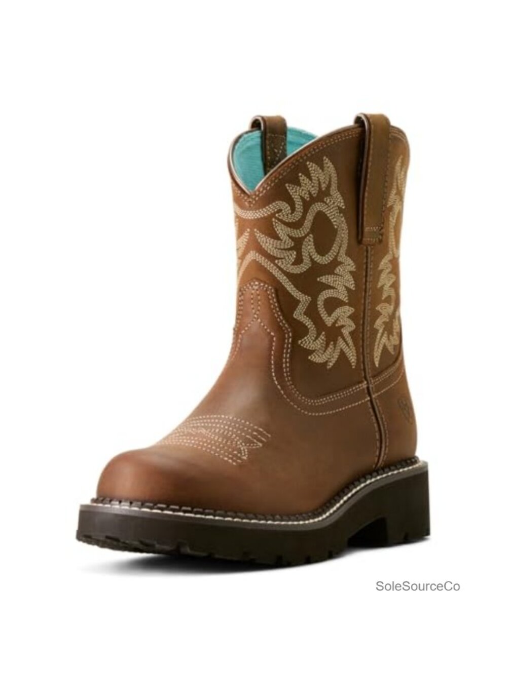 ARIAT Fatbaby Women's Western Boot Faux Leather Chunky Lug Sole Round Toe